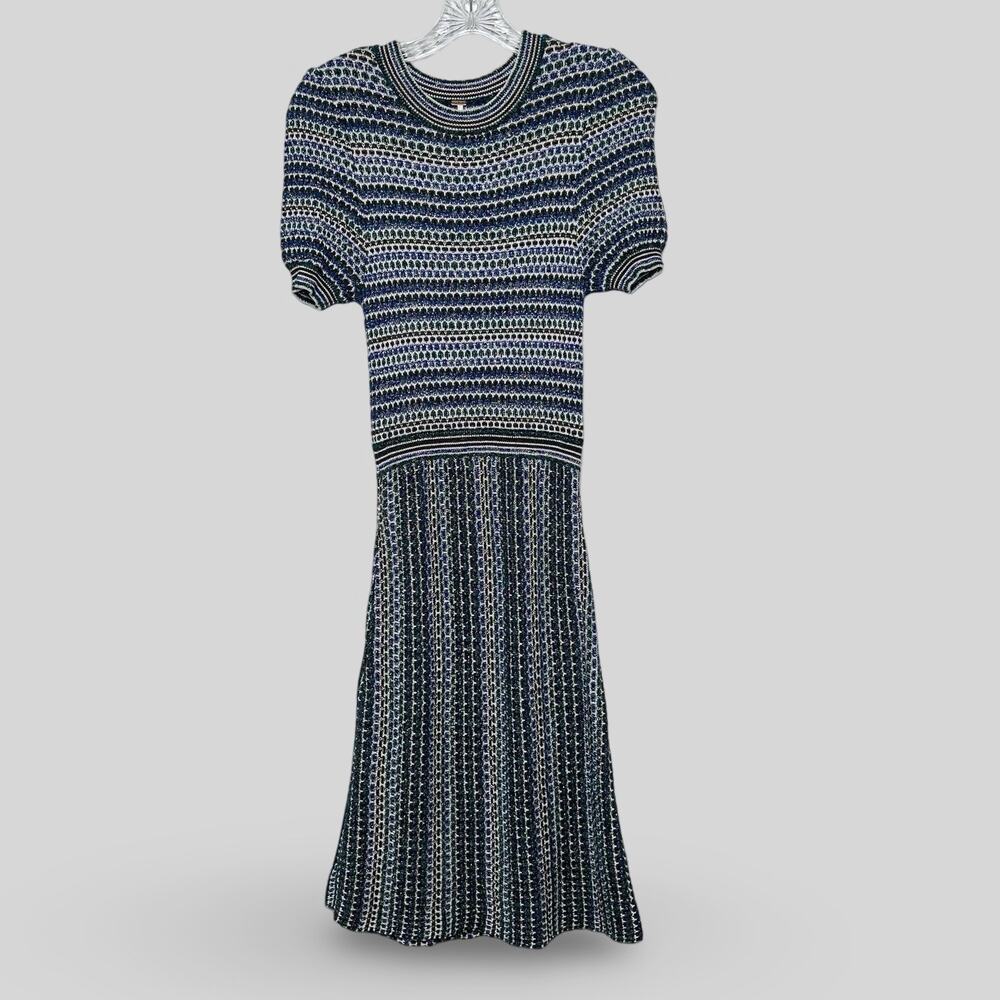 Free People Into You Metallic Midi Dress